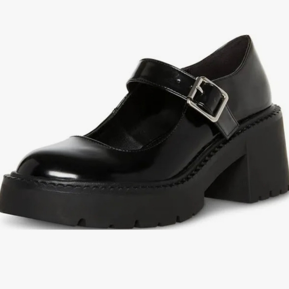 Madden NYC Black Women Maryjane Madden Shoes with Chunky Heel Sz.8 - Picture 3 of 9